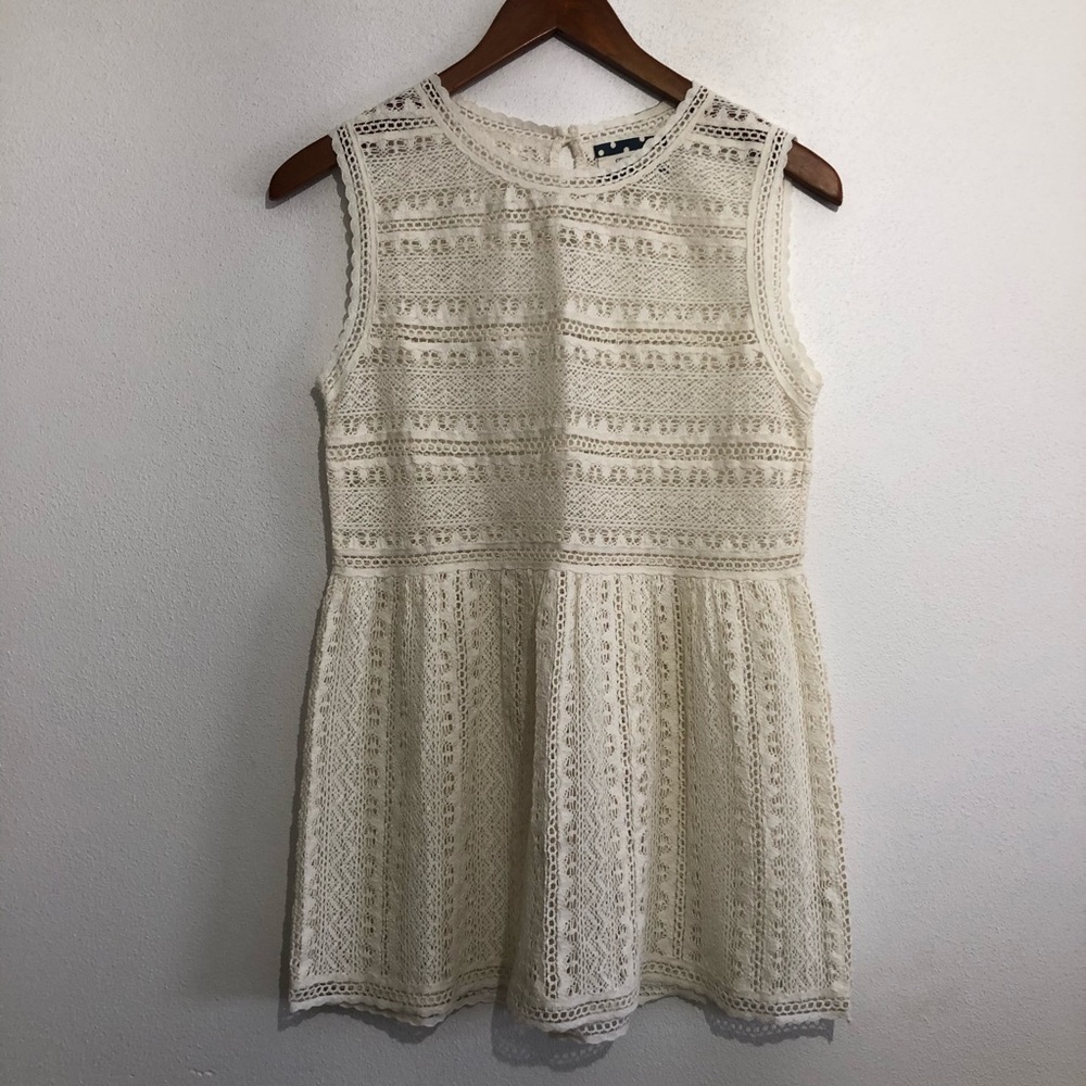 Comme Toi lace peplum‎ tank top